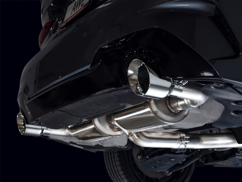 AWE 19-23 BMW 330i / 21-23 BMW 430i Base G2X Touring Axle Back Exhaust - Chrome Silver - DTX Performance