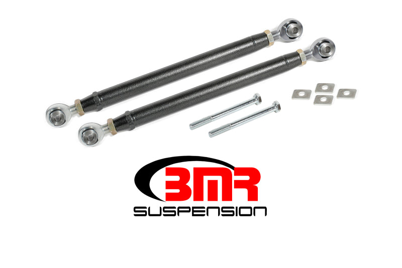 BMR 16-17 6th Gen Camaro Rear Double Adj. Rod Ends Toe Rods - Black Hammertone - DTX Performance