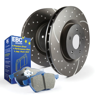 EBC S6 Kits Bluestuff Pads and GD Rotors, high performance brakes for tuning upgrades and racing, sold by DTX Performance.