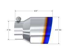 Load image into Gallery viewer, MBRP Universal Stainless Steel Dual Wall Tip 4.5in OD/3in Inlet/6.13in L, performance car parts exhaust tip, DTX Performance