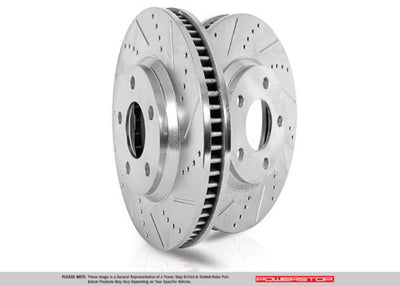 Power Stop 20-21 Chevrolet Corvette Rear Evolution Drilled & Slotted Rotor - Pair, high performance car parts