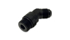 Vibrant -6AN Male Flare to Male -6AN ORB Swivel 45 Degree Adapter Fitting - Anodized Black, high performance auto parts