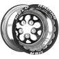 Weld Alpha-1 15X10 / 5X4.75 BP / 5in. BS Black Wheel - Black Center Black M/T Scallop Knurl Inner
