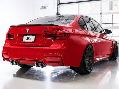 AWE Tuning BMW F8X M3/M4 SwitchPath Catback Exhaust - Diamond Black Tips for performance upgrades by DTX Performance.