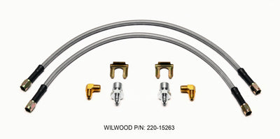 Wilwood Flexline Kit 18inch M10x1.50 IF 1/8-27 NPT 90 Degree, performance car parts at DTX Performance, brake upgrades