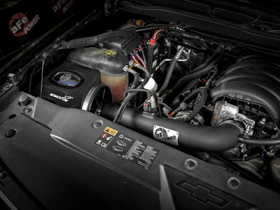 aFe POWER Momentum XP Pro 5R Intake System in GM Truck for high performance car tuning in veteran owned shop