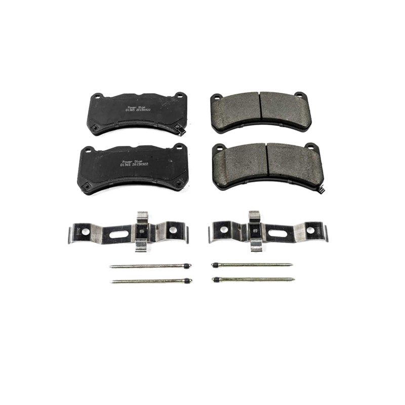 Power Stop 13-14 Ford Mustang Front Z17 Evolution Ceramic Brake Pads w/Hardware - DTX Performance