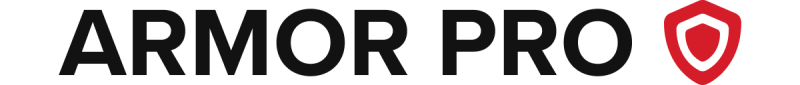 ARMOR PRO logo with red shield icon