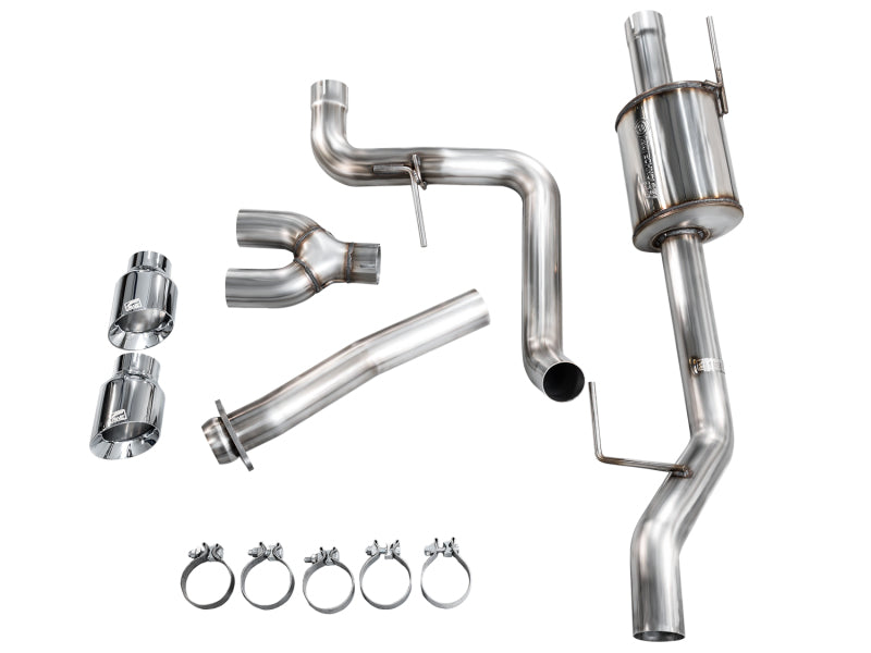 AWE 21-25 Ford F150 (14th Gen Reg Cab) Cat-Back Exhaust - 4.5in Dual Side Exit Chrome Tips, performance car parts, DTX Performance