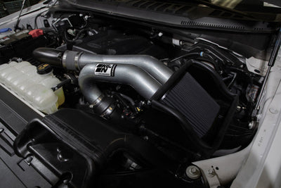 K&N 15-23 Ford F-150 (Incl. Raptor) 2.7L/3.5L V6 Performance Air Intake System installed, cold air intake, high performance auto parts