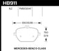 Hawk 17-18 Mercedes-Benz E43 AMG rear brake pads dimensions