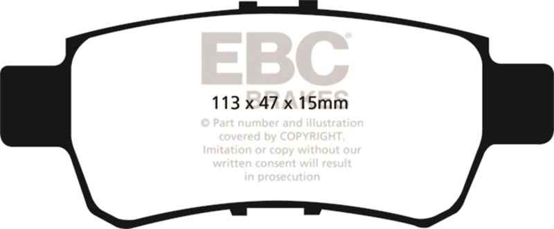 EBC 05-10 Honda Odyssey 3.5 Yellowstuff Rear Brake Pads - Performance Car Parts - Veteran Owned Performance Shop