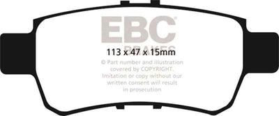EBC 05-10 Honda Odyssey 3.5 Yellowstuff Rear Brake Pads - Performance Car Parts - Veteran Owned Performance Shop