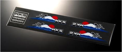 HKS STICKER - 4pc, performance car parts, DTX Performance, veteran owned shop, high performance auto parts, racing suspension, performance upgrades