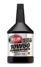 Load image into Gallery viewer, Red Line 10W50 Powersports Motor Oil - Quart at DTX Performance, ideal for high performance engines, tune-ups, and veteran owned shops.