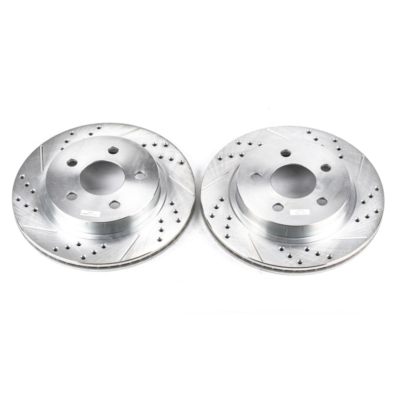 Power Stop 93-97 Chevrolet Camaro Rear Evolution Drilled & Slotted Rotors - Pair - DTX Performance