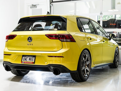 AWE 2022 VW GTI MK8 Track Edition Exhaust - Diamond Black Tips, performance car parts, DTX Performance, tuning upgrades