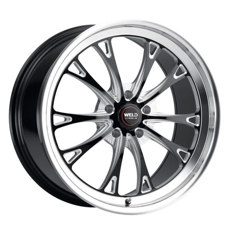 Weld 15x10 Belmont Drag 5x120.65 ET45 BS 7.27 Gloss BLK MIL DIA 78.1