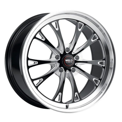 Weld Belmont Beadlock 15x10 / 5x115 BP / ET22 BS 6.36 Gloss Black MIL DIA 78.1