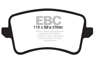 EBC 09-11 Audi A4 2.0 Turbo Ultimax2 Rear Brake Pads - High performance car parts, DTX Performance, aftermarket brake upgrades