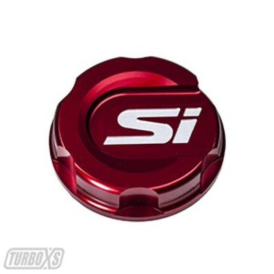 Turbo XS 2016+ Honda Civic Red Oil Cap for performance upgrades, DTX Performance auto parts.