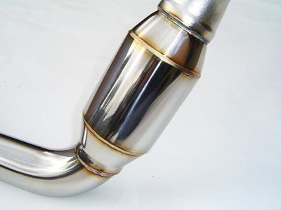 Invidia 05+ AT LGT Polished Divorced Waste Gate Downpipe with High Flow Cat, performance car parts at DTX Performance.