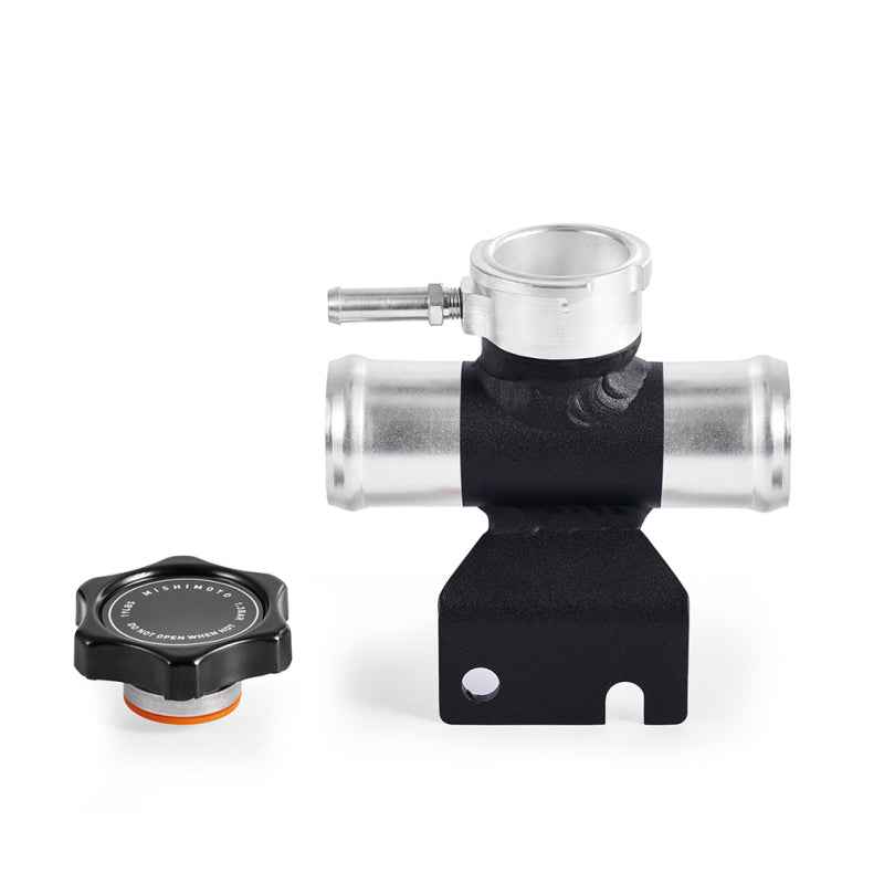 Mishimoto 08-15 Mitsubishi Lancer Evo X Coolant Fill Inlet - Black, high performance auto parts, performance upgrades, veteran owned shop.