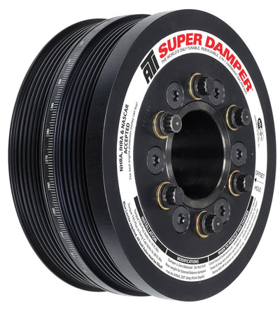 ATI Damper - 6.78in - Alum - (2) 6 Grv - Ford Coyote 5.0L - w/A/C Pulley - OEM Size for performance car parts. DTX Performance approved.