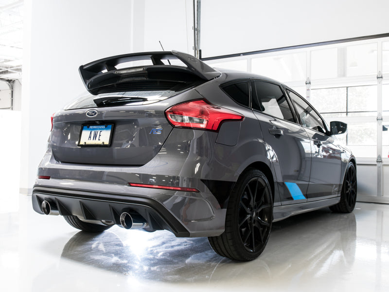 AWE Tuning Ford Focus RS SwitchPath Cat-back Exhaust - Diamond Black Tips - DTX Performance