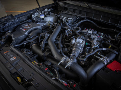 aFe Momentum GT Cold Air Intake System w/ Pro DRY S Filter Ford Bronco 2021 V6-2.7L (tt) engine bay upgrade