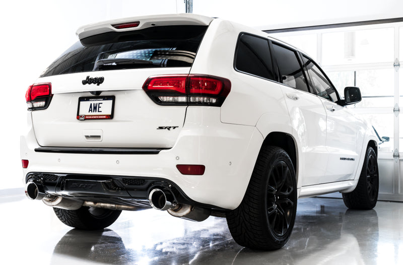 AWE Tuning 2020 Jeep Grand Cherokee SRT Touring Edition Exhaust - Diamond Black Tips - DTX Performance