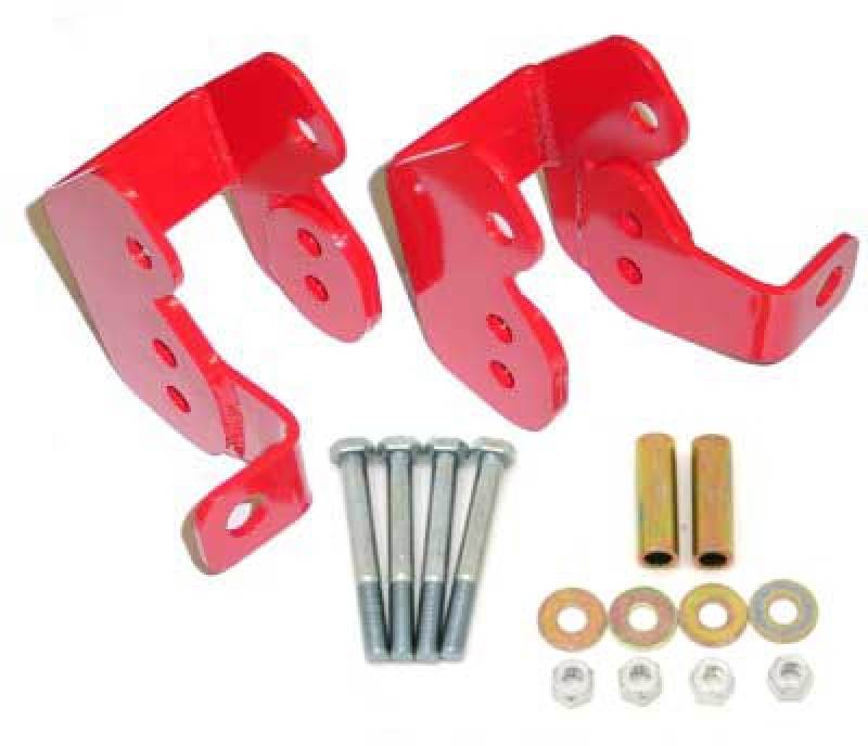 BMR 82-02 3rd Gen F-Body Bolt-On Control Arm Relocation Brackets - Red - DTX Performance