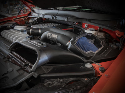 aFe Momentum GT Pro 5R Cold Air Intake 2021-2022 Ford F-150 Raptor V6-3.5L engine bay