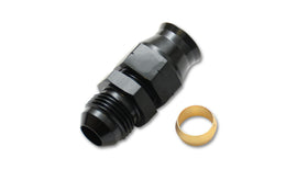 Vibrant -4AN Male to 1/4in Tube Adapter Fitting (w/ Brass Olive Insert) for high performance car parts at DTX Performance shop.