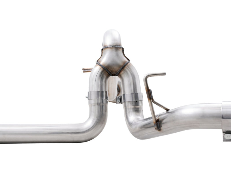 AWE 0FG 21+ Ford F150 Dual Split Rear Cat-Back Exhaust- 5in Diamond Black Tips - DTX Performance