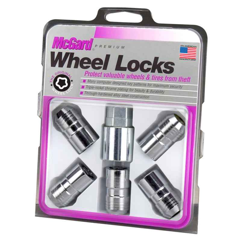 McGard Wheel Lock Nut Set - 5pk. (Cone Seat) M14X1.5 / 22mm Hex / 1.639in OAL - Chrome, high performance auto parts