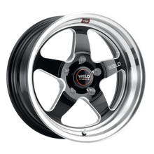 Load image into Gallery viewer, Weld S155 18x11 Ventura 5x120.65  43 Offset BS 7.69 Gloss BLK MIL DIA 72.56