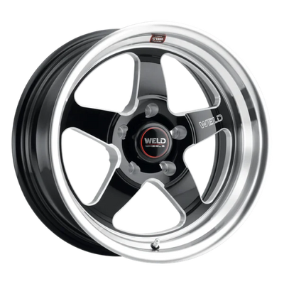 Weld S155 18x11 Ventura 5x120.65  43 Offset BS 7.69 Gloss BLK MIL DIA 72.56