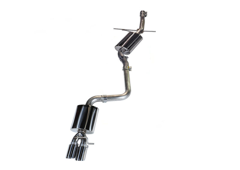 AWE Tuning Audi B8 A4 Touring Edition Exhaust - Single Side Polished Silver Tips - DTX Performance