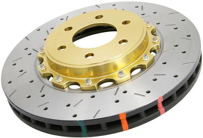 DBA 09+ Nissan 370Z Sport / Infiniti G37 Sport Front Drilled & Slotted 5000 Series 2 Piece Rotors, high performance brakes