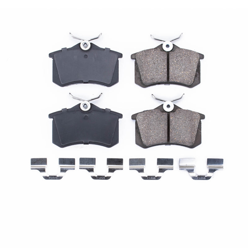 Power Stop 10-13 Audi A3 Rear Z17 Evolution Ceramic Brake Pads w/Hardware - DTX Performance