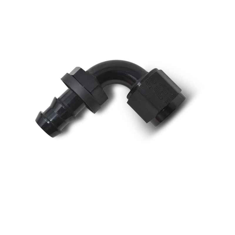 Russell Performance -6 AN Twist-Lok 90 Degree Hose End (Black) for high performance car parts, ideal for tuning upgrades.