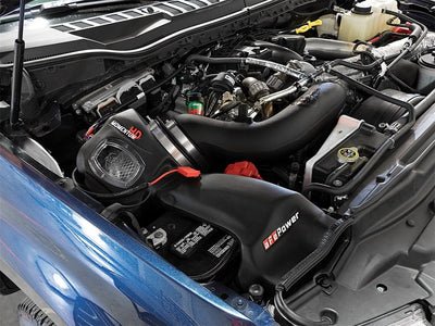 aFe Momentum HD Intakes Pro Dry S Ford Diesel Trucks V8 6.7L (td) engine bay