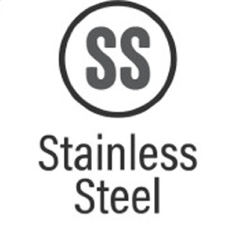 Stainless steel symbol with "SS" letters