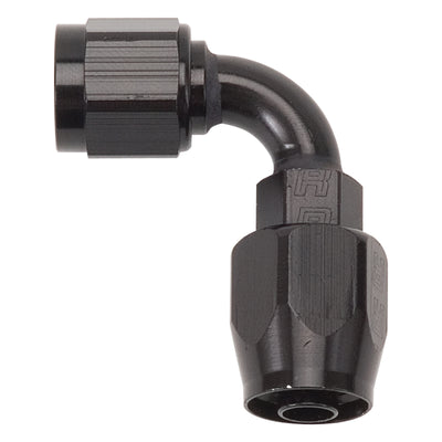 Russell Performance -10 AN Black 90 Degree Full Flow Hose End for high performance car parts from veteran-owned shop DTX Performance.