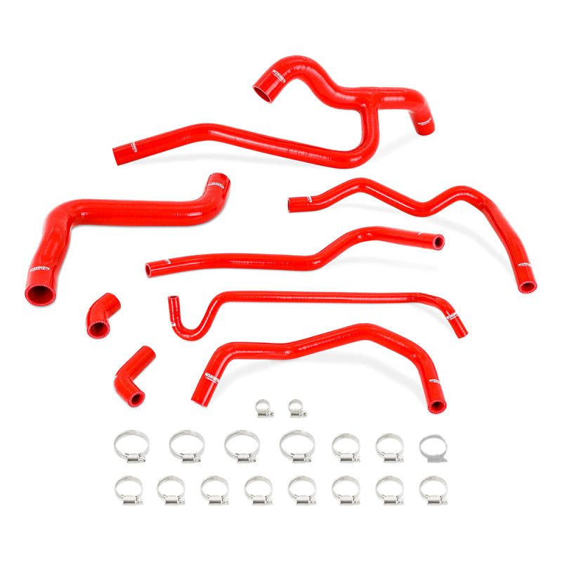 Mishimoto 05-10 Mustang V6 Silicone Radiator & Heater Hose Kit - Red, performance car parts, high performance auto parts, DTX Performance