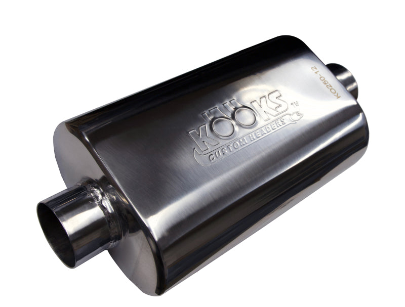Kooks Universal 2 1/2in Center/Center Oval Muffler (4x8x12), performance car parts, exhaust systems, high performance auto parts