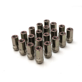 Wheel Mate Muteki HR50 Open End Lug Nuts - Titanium Chrome w/ Red Ring 14x1.50, performance car parts by DTX Performance