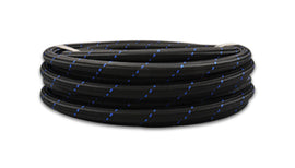 Vibrant -6 AN Two-Tone Black/Blue Nylon Braided Flex Hose (20 foot roll) for performance car parts, DTX Performance, upgrades
