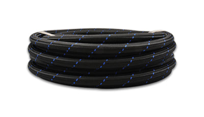 Vibrant -10 AN Two-Tone Black/Blue Nylon Braided Flex Hose (10 foot roll) - performance car parts, high performance auto parts